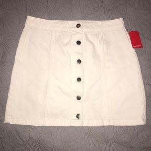 White Denim Skirt